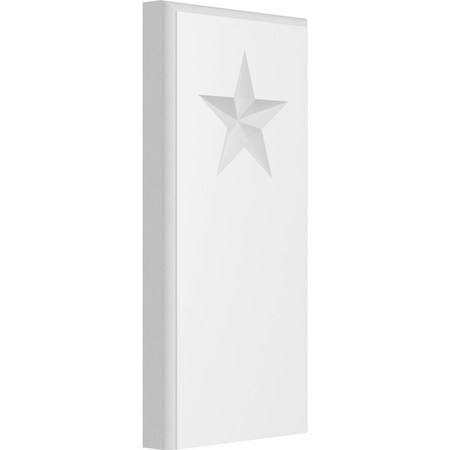 Ekena Millwork Standard Foster Star Plinth Block With Rounded Edge, 4 1/2"W x 9"H x 3/4"P PBP045X090X075FOS08